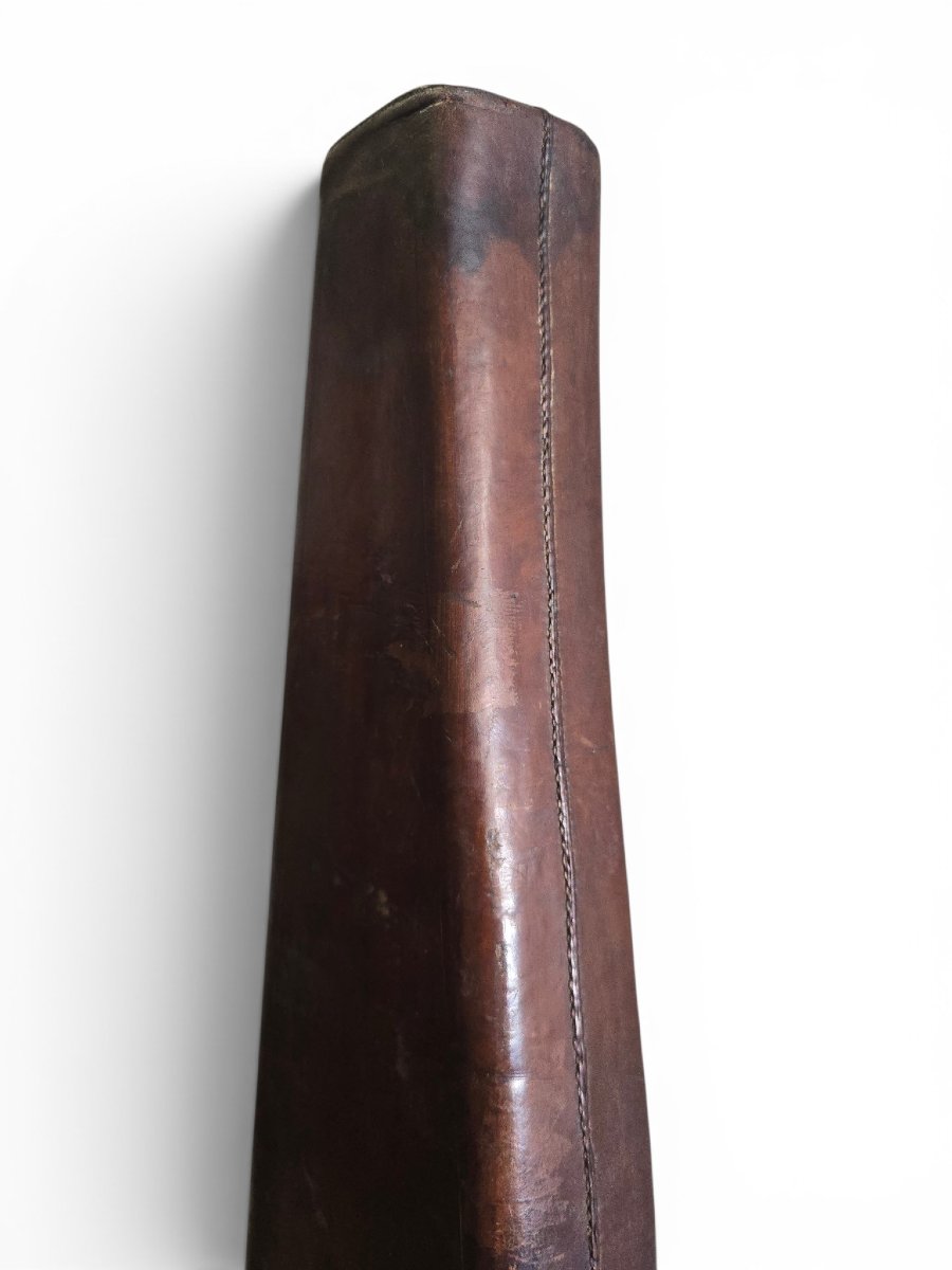 Étui à fusil en cuir vintage, années 1950-photo-5