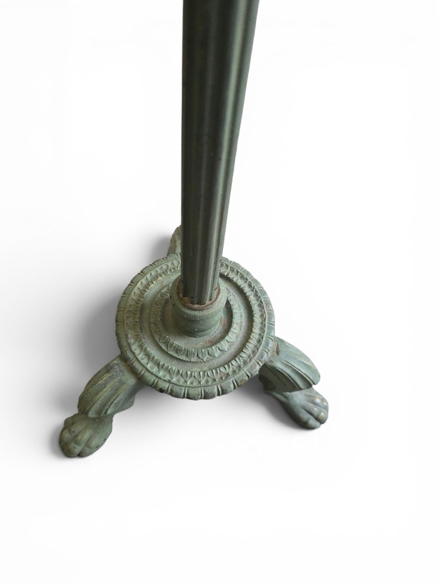 Neo-romanic Floor Lamp Made Of Solid Bronze With An Archaeological Green Patina, 1950s-photo-4