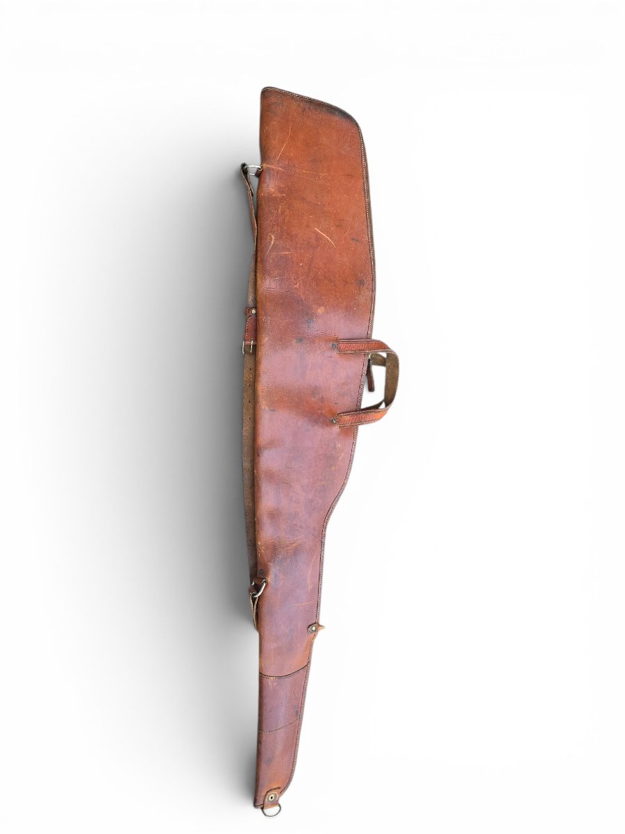 Étui à fusil en cuir ancien, début du XXe siècle, vers 1900-photo-3