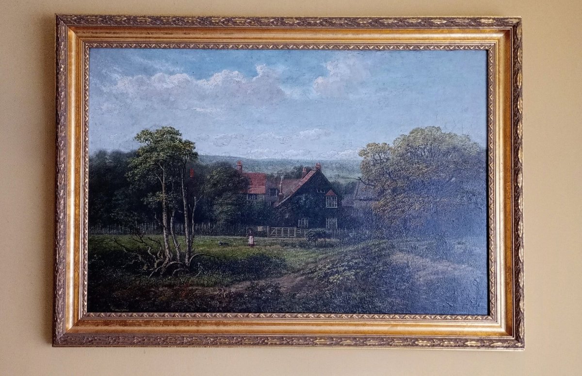 R. J. Osborn (british, 19th Century) “wylde Farm In Hampstead,” Circa 1860.-photo-2