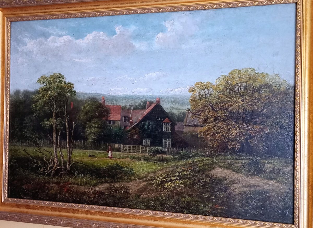 R. J. Osborn (british, 19th Century) “wylde Farm In Hampstead,” Circa 1860.-photo-3