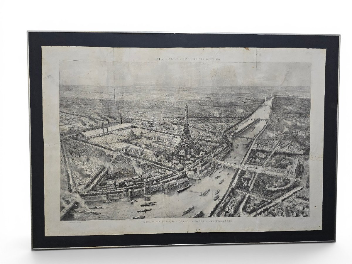 Vue panoramique de l'Exposition universelle de Paris de 1889 avec la Tour Eiffel, d-photo-2