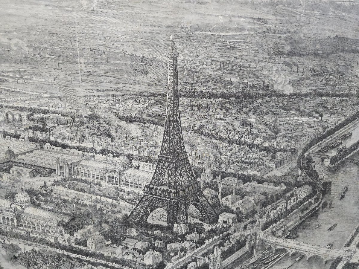 Vue panoramique de l'Exposition universelle de Paris de 1889 avec la Tour Eiffel, d-photo-3