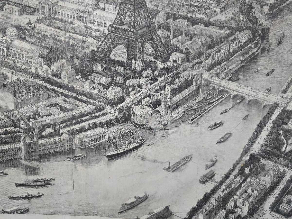 Vue panoramique de l'Exposition universelle de Paris de 1889 avec la Tour Eiffel, d-photo-3