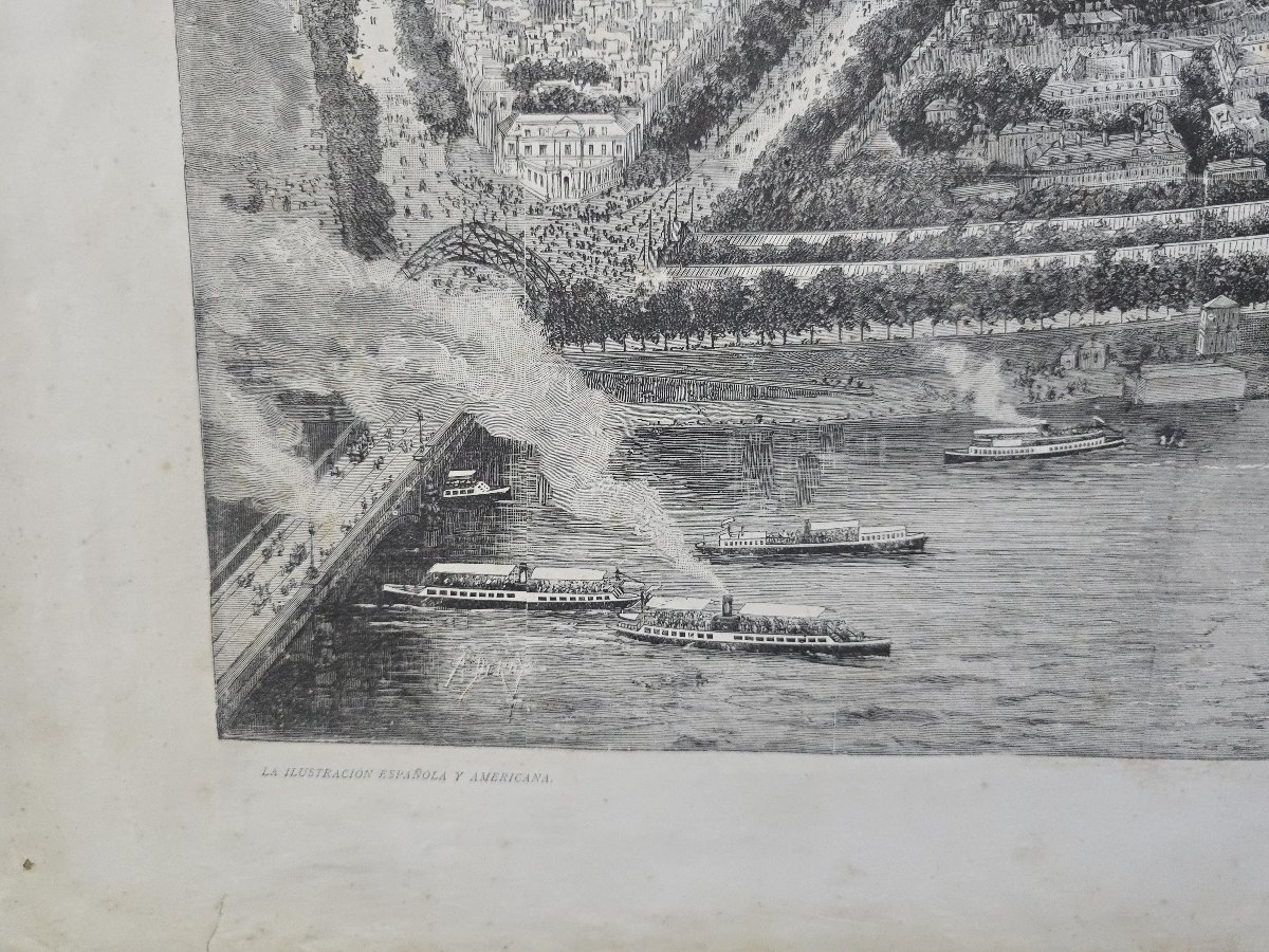Vue panoramique de l'Exposition universelle de Paris de 1889 avec la Tour Eiffel, d-photo-4