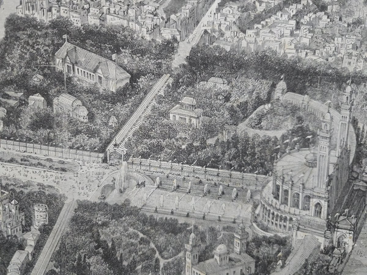 Vue panoramique de l'Exposition universelle de Paris de 1889 avec la Tour Eiffel, d-photo-7