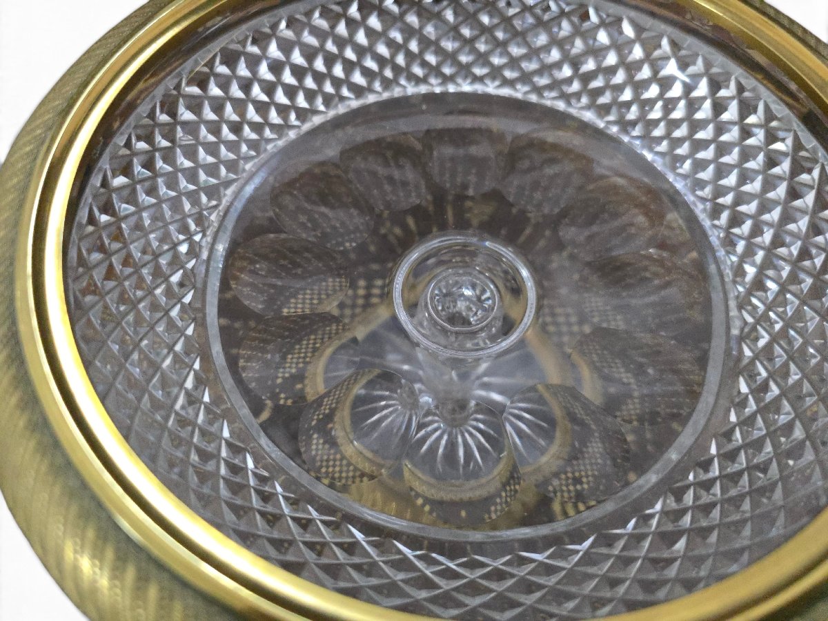 Decorative Bowl Made Of Gilded Bronze And Cut Crystal, 19th Century-photo-2