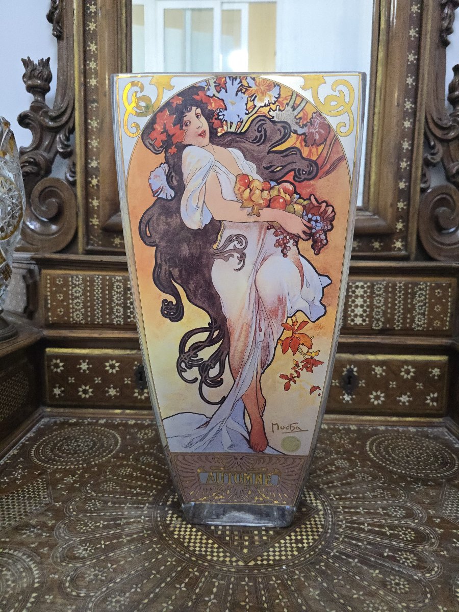 Art Nouveau Vase Depicting The Four Seasons, Circa 1900-photo-1