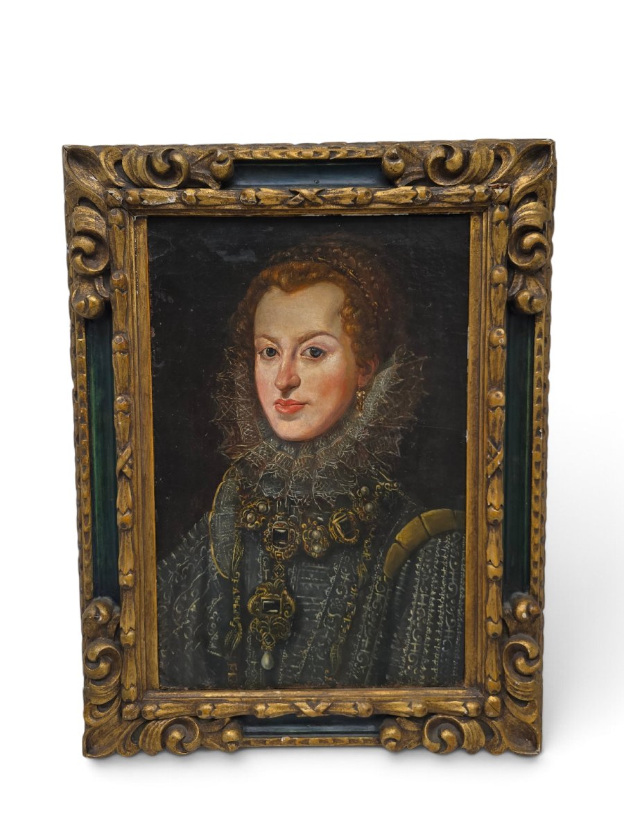 Portrait d'une dame de la cour d'Espagne, XVIe siècle, cercle de Juan Pantoja de la Cruz-photo-2