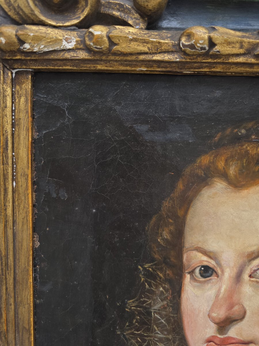 Portrait d'une dame de la cour d'Espagne, XVIe siècle, cercle de Juan Pantoja de la Cruz-photo-4