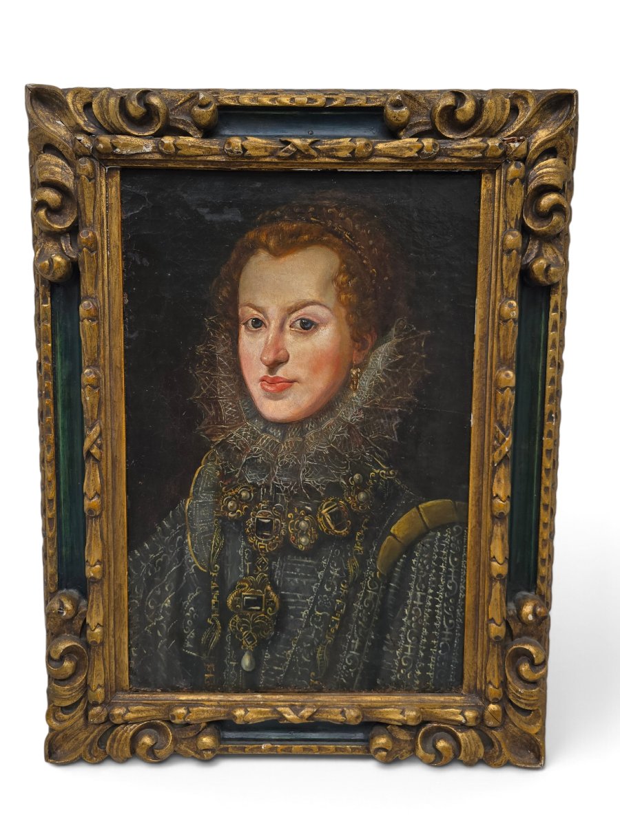 Portrait d'une dame de la cour d'Espagne, XVIe siècle, cercle de Juan Pantoja de la Cruz-photo-6