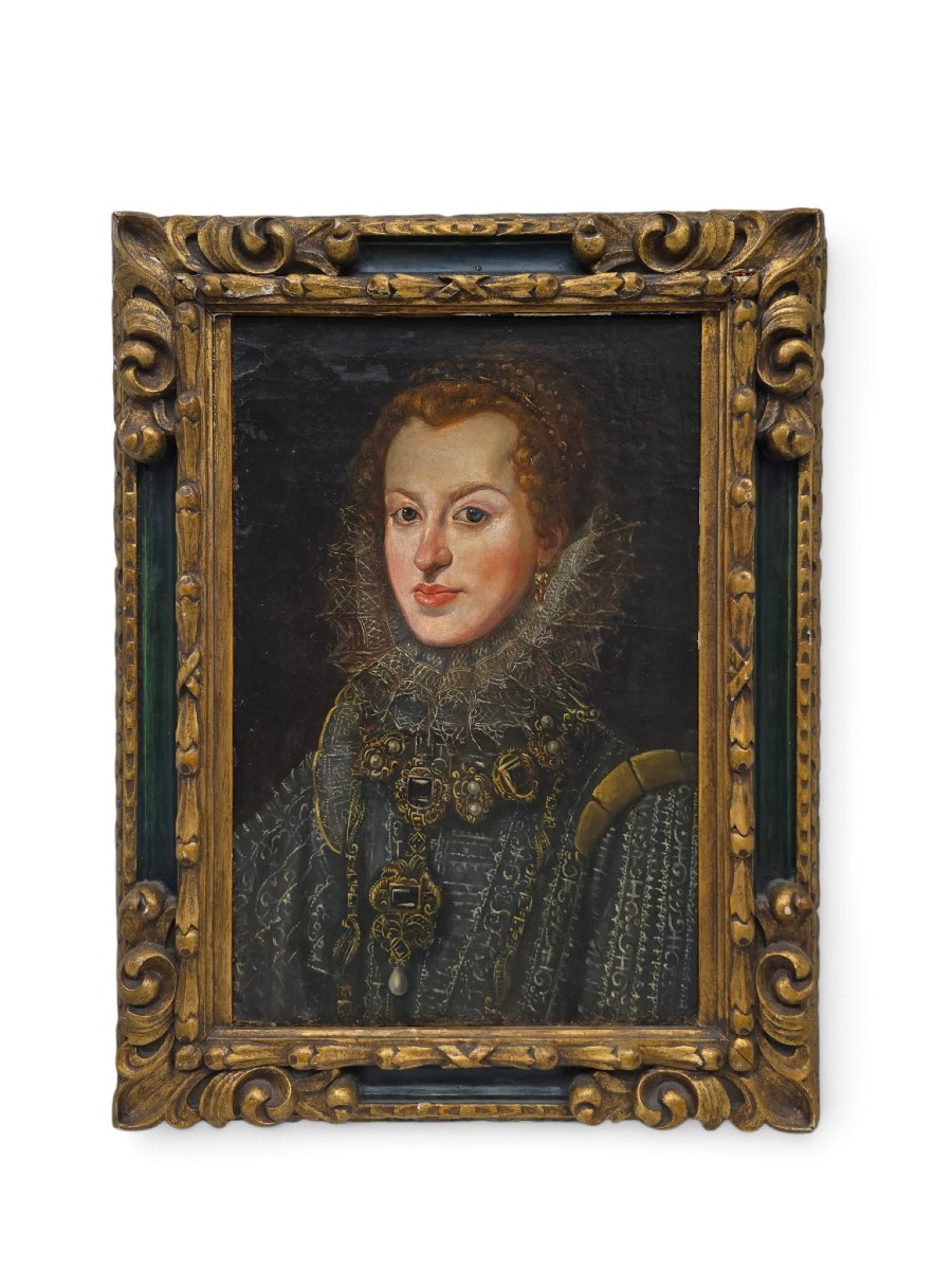 Portrait d'une dame de la cour d'Espagne, XVIe siècle, cercle de Juan Pantoja de la Cruz
