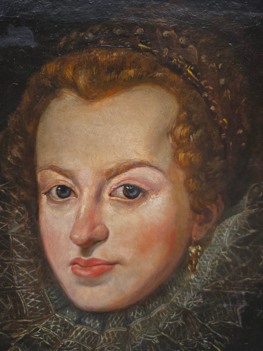 Portrait Of A Lady Of The Spanish Court, 16th Century, Circle Of Juan Pantoja De La Cruz-photo-4