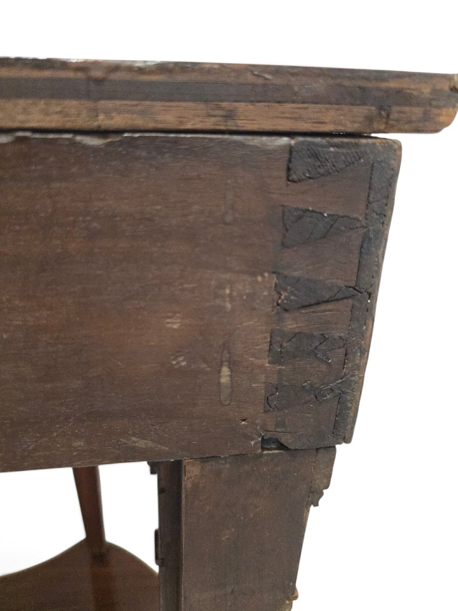 French Empire-style Half-moon Console Table, Decorated With Gilded Bronze And Gilded Caryatids, 19th Century-photo-4
