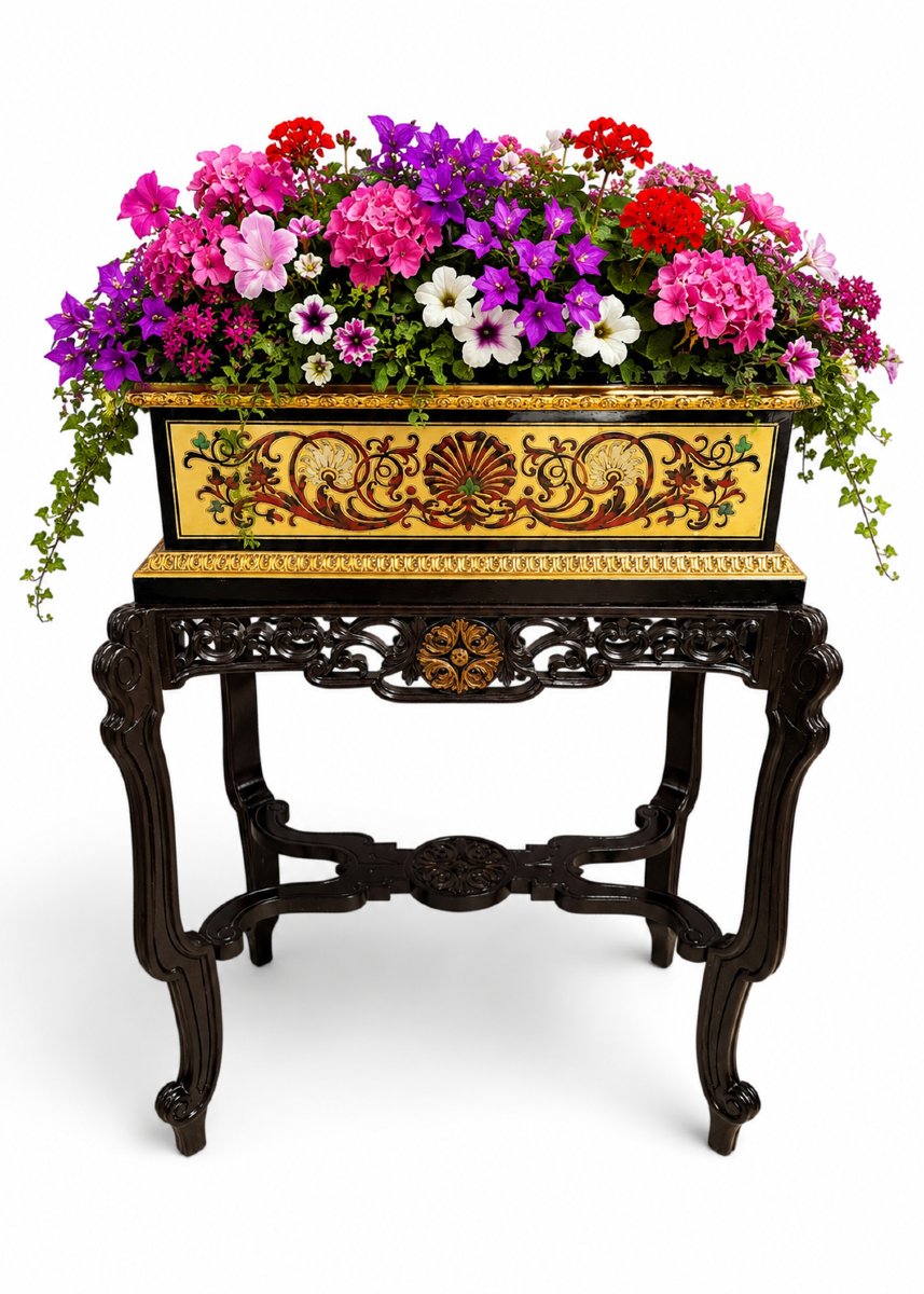 19th-century French Planter In Boulle Marquetry With Inlays Of Gilded Brass,-photo-7
