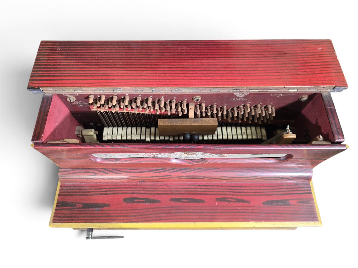 Orgue de barbarie espagnol « Faventia Barcelona » (milieu du XXe siècle) par Vicente Lin-photo-4