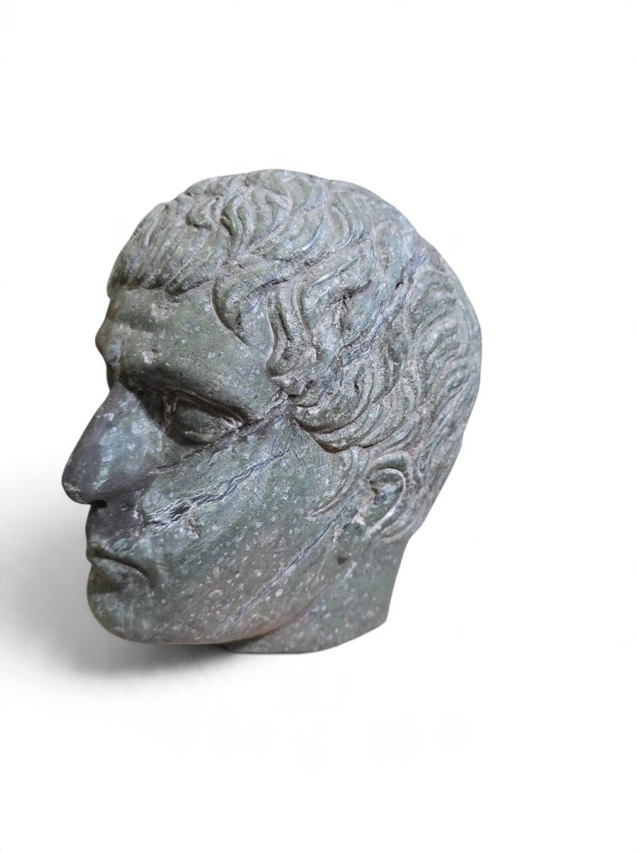 Classically Styled Carved Marble Head (italy-photo-2