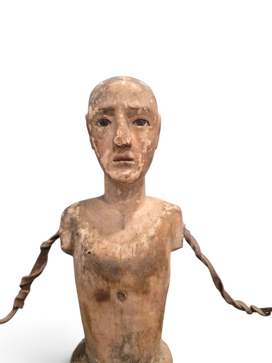 17th-century Spanish Polychrome Wooden Statue: Virgin To Be Dressed (“virgen De Vestir”) -photo-3