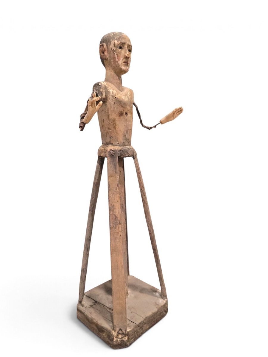 17th-century Spanish Polychrome Wooden Statue: Virgin To Be Dressed (“virgen De Vestir”) -photo-6