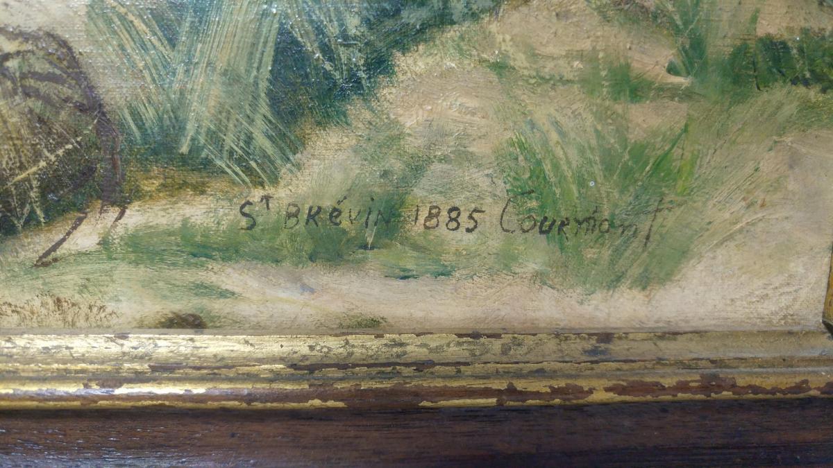 Oil On Canvas Signed St Brevin 1885 Courmont-photo-4