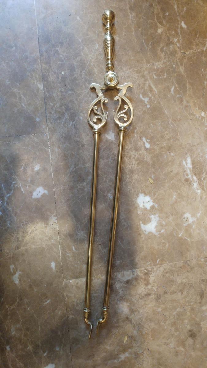 Servant Of Fireplace In Bronze 19th Time-photo-3