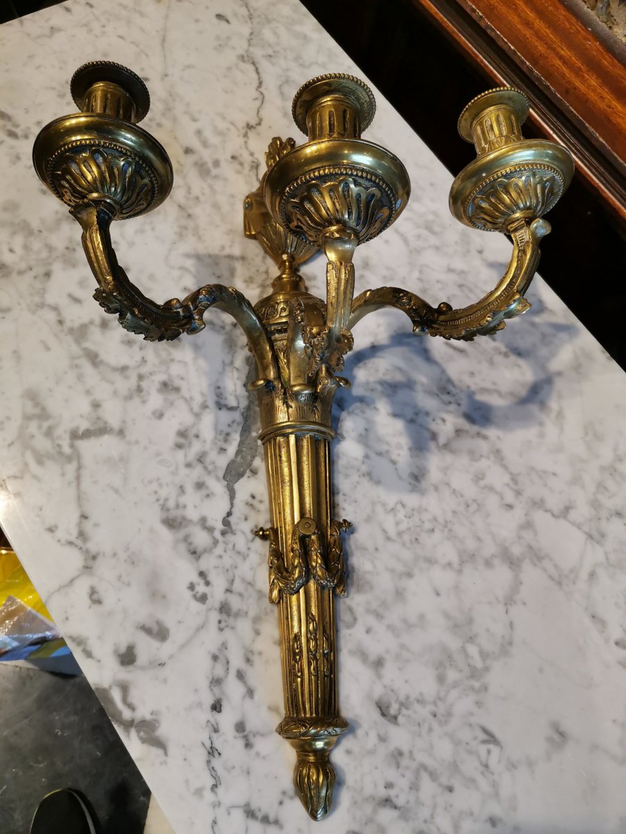 Pair Of Sconces From XIX Eme-photo-1