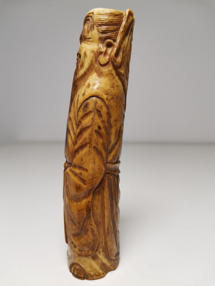 Chinese Monk In Ivory From XIX Eme-photo-1