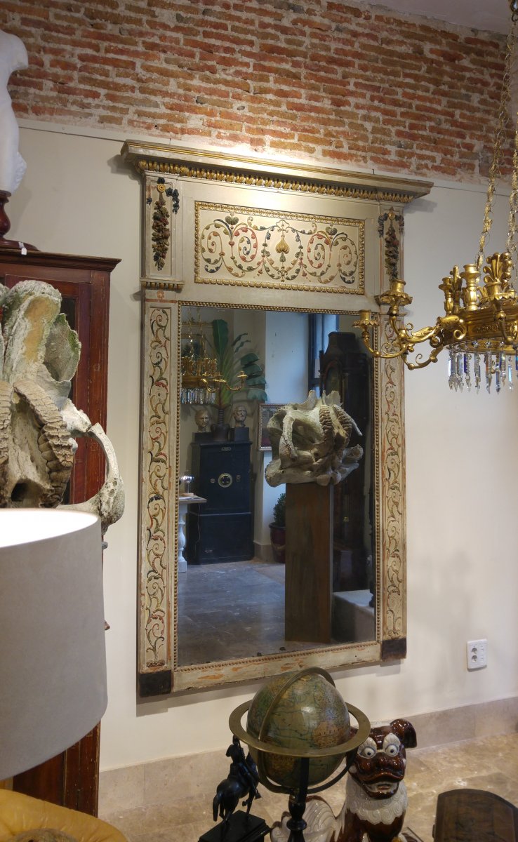 Miroir Italien Du XVIIIème Siècle, Grande Taille-photo-7