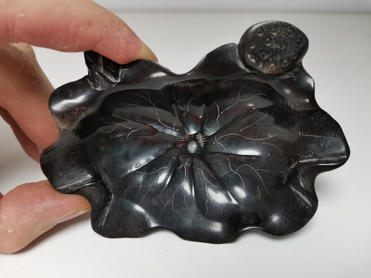 Sculpture En Corne Chinoise XIX Eme-photo-1