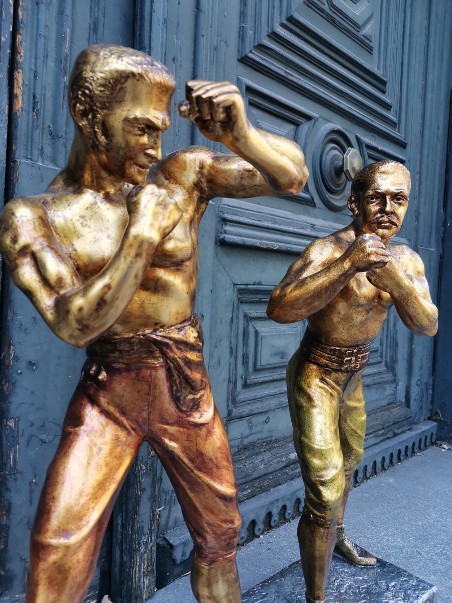 Arthur Waagen C 1895, Sculpture Of American Boxers-photo-4