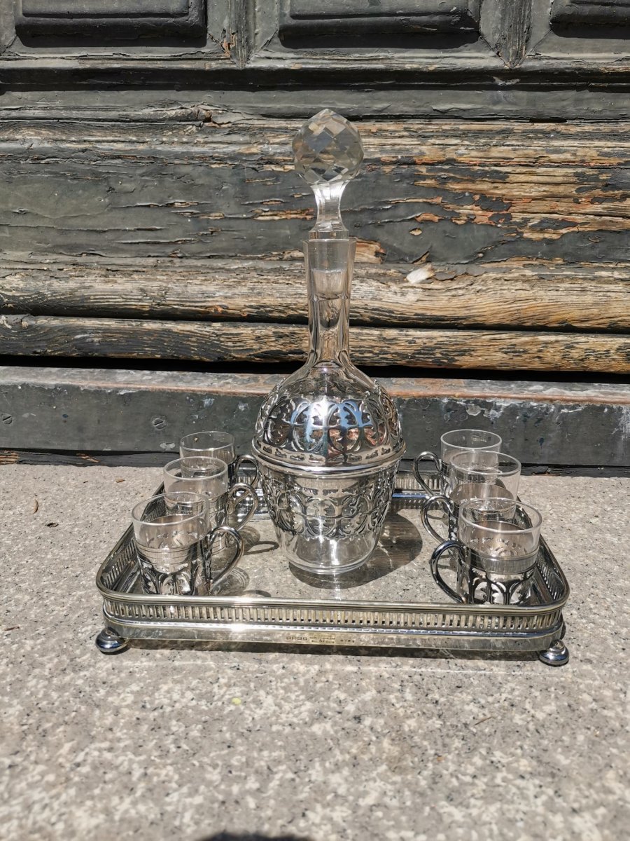 Crystal And Silver Liquor Service
