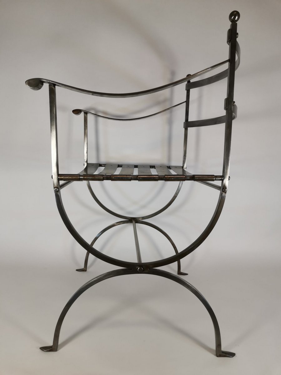 Pair Of Wrought Iron Armchairs From Donkeys 70-photo-6