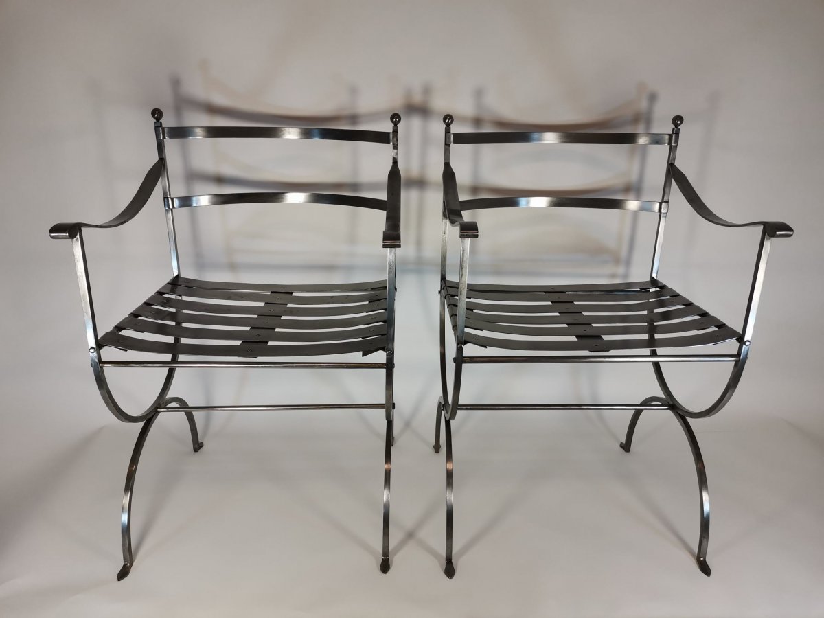 Pair Of Wrought Iron Armchairs From Donkeys 70