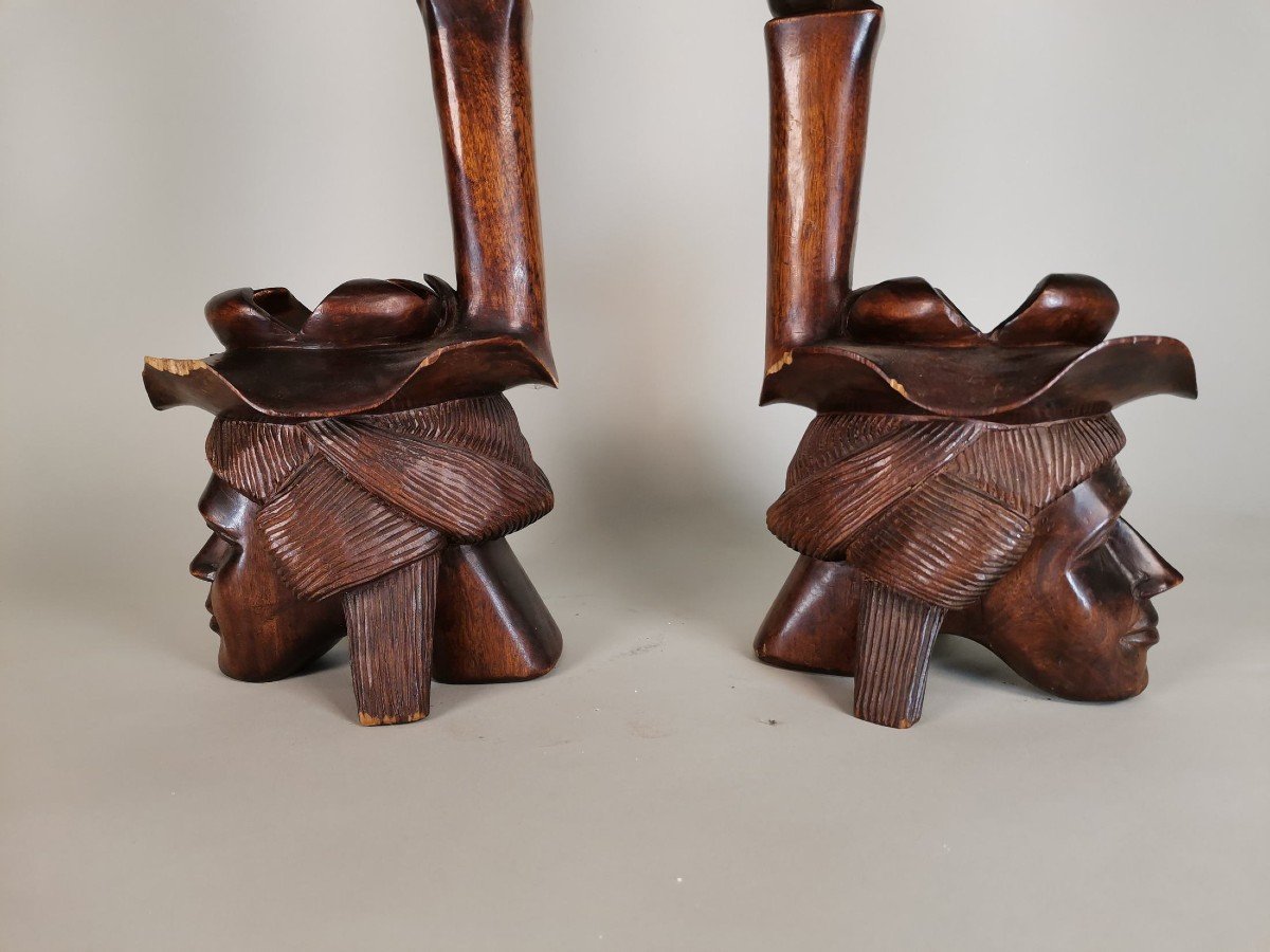 Sculptures En Bois, De Figurines Philippines 70 CM HAUT-photo-4