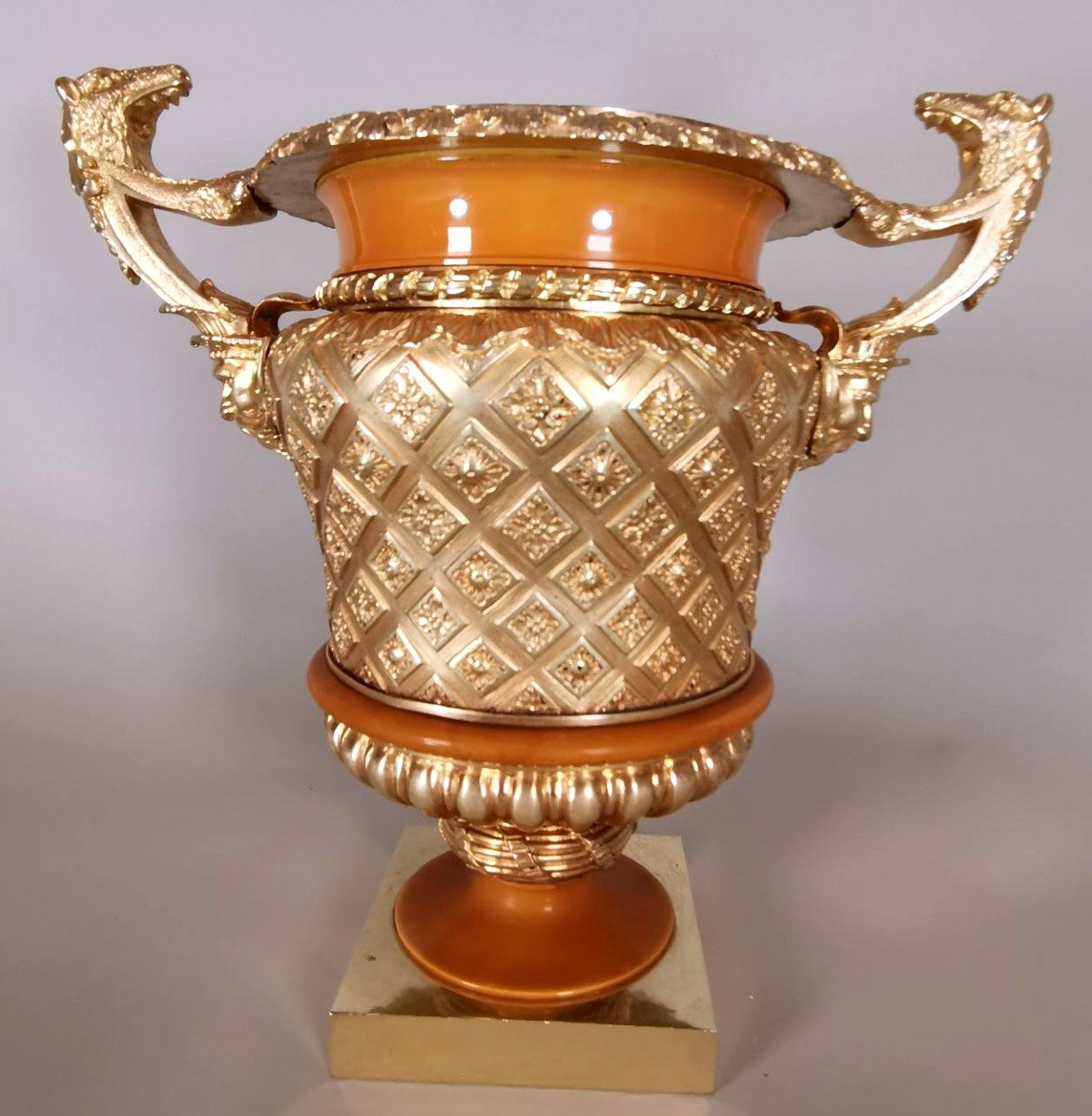 Vase En Bronze DorÉ Du XIXème SiÈcle-photo-2