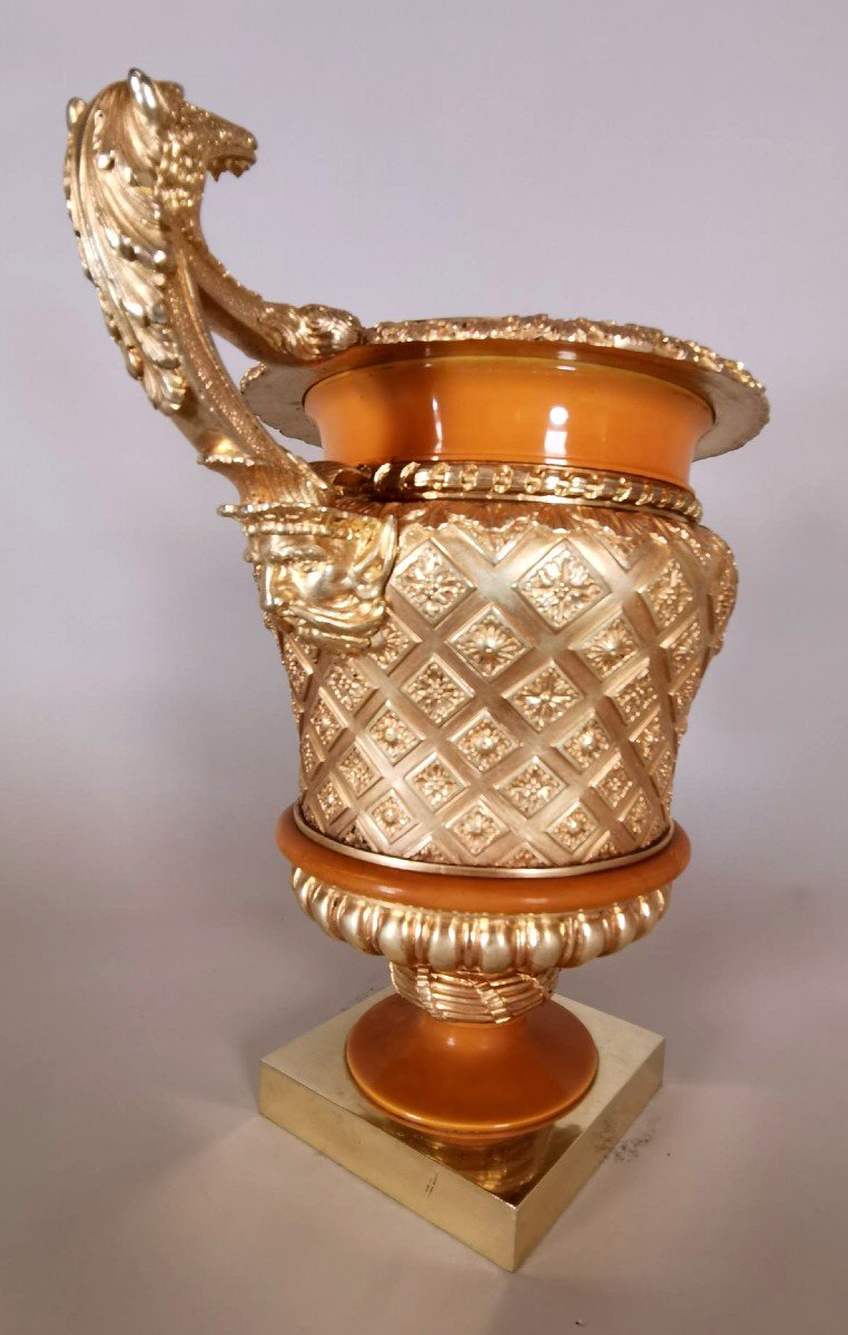 Vase En Bronze DorÉ Du XIXème SiÈcle-photo-3