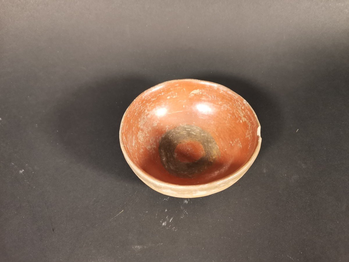 Pre-columbian Polychrome Bowl,-photo-2