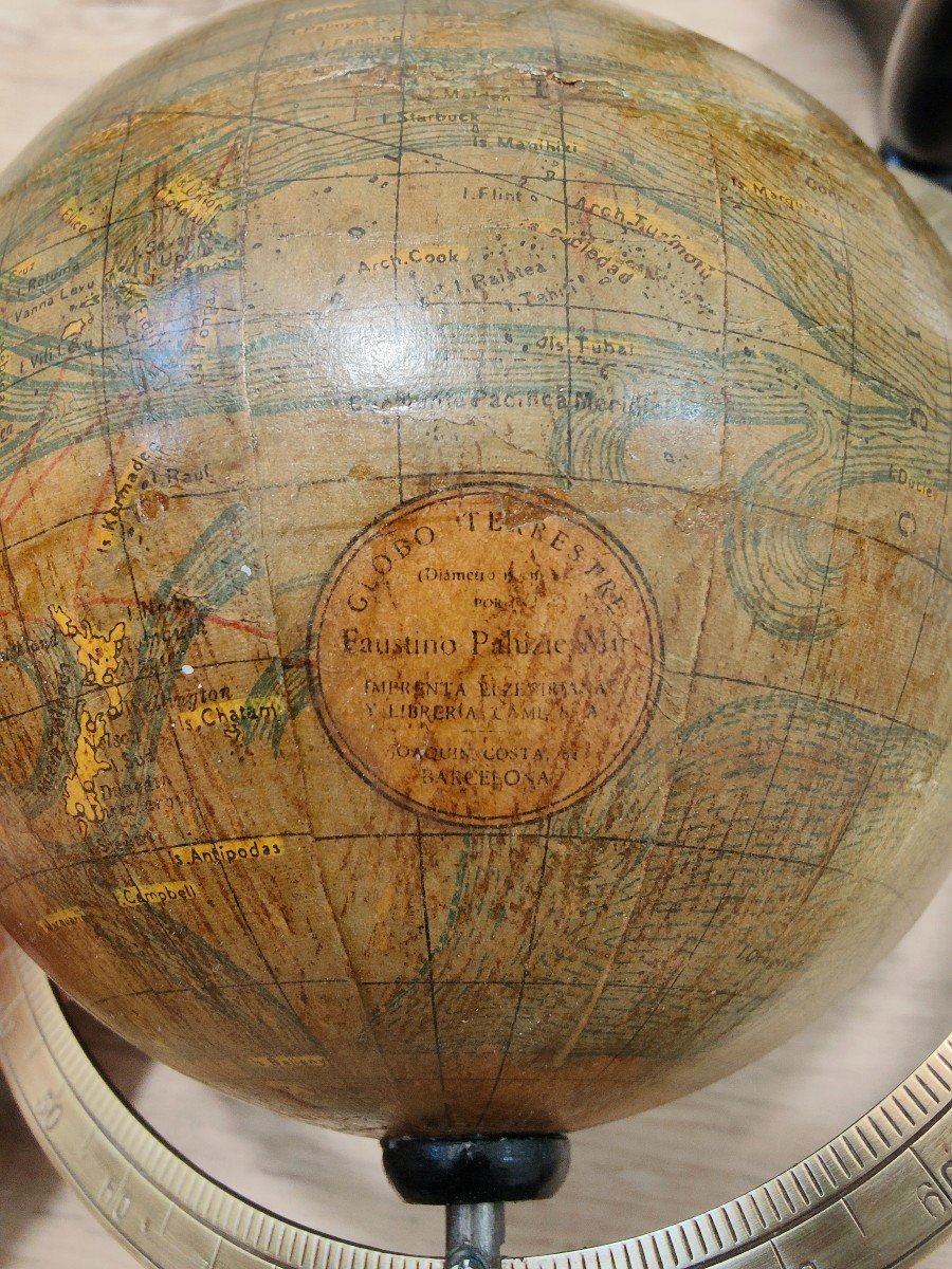 Rare Globe Paluzie Du XIX Siecle-photo-2