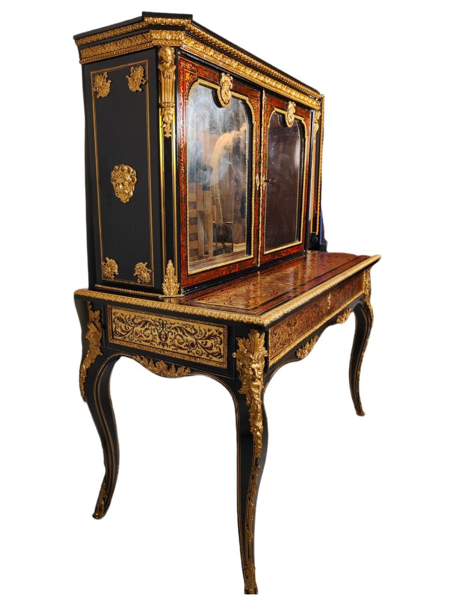 Cabinet Boulle Happiness Of The Blackened Day From The XIXth Century-photo-6