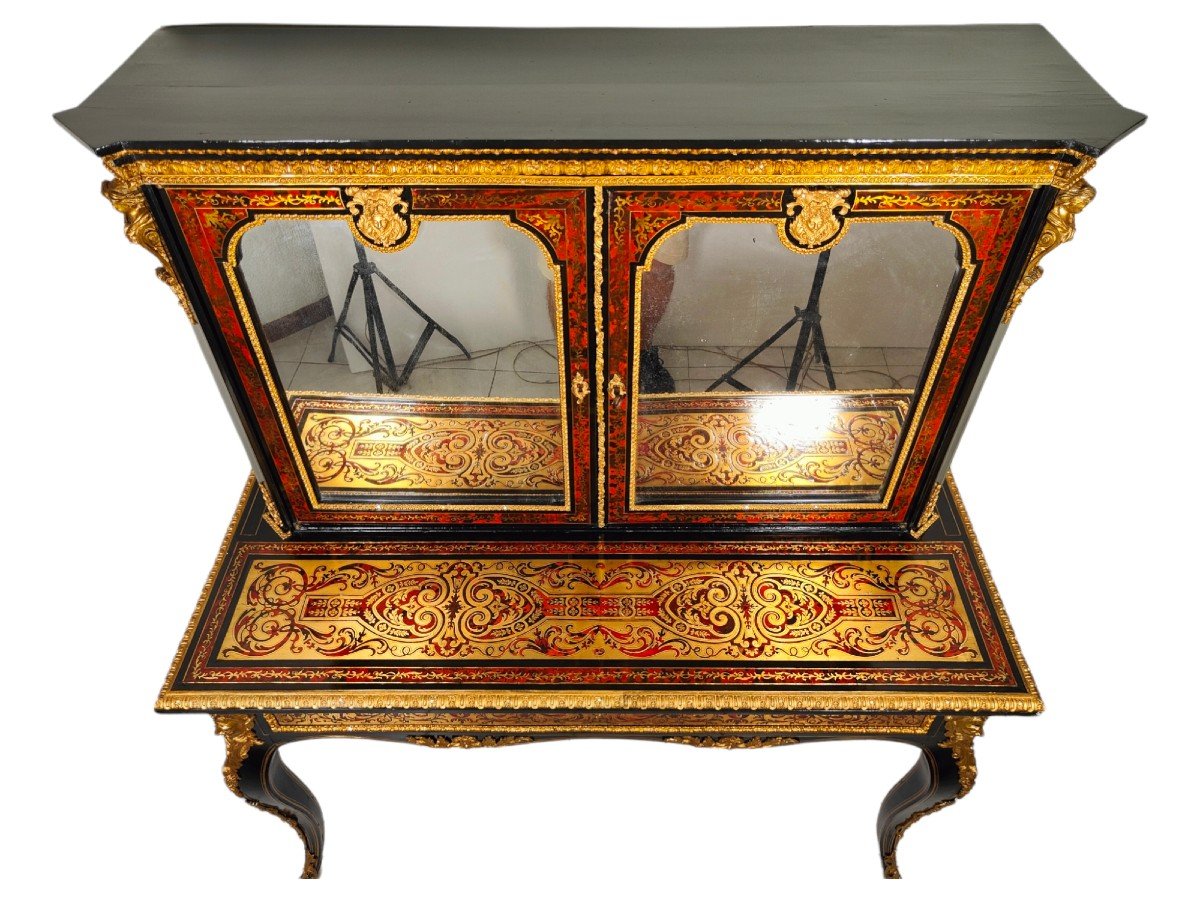 Cabinet Boulle Happiness Of The Blackened Day From The XIXth Century-photo-8