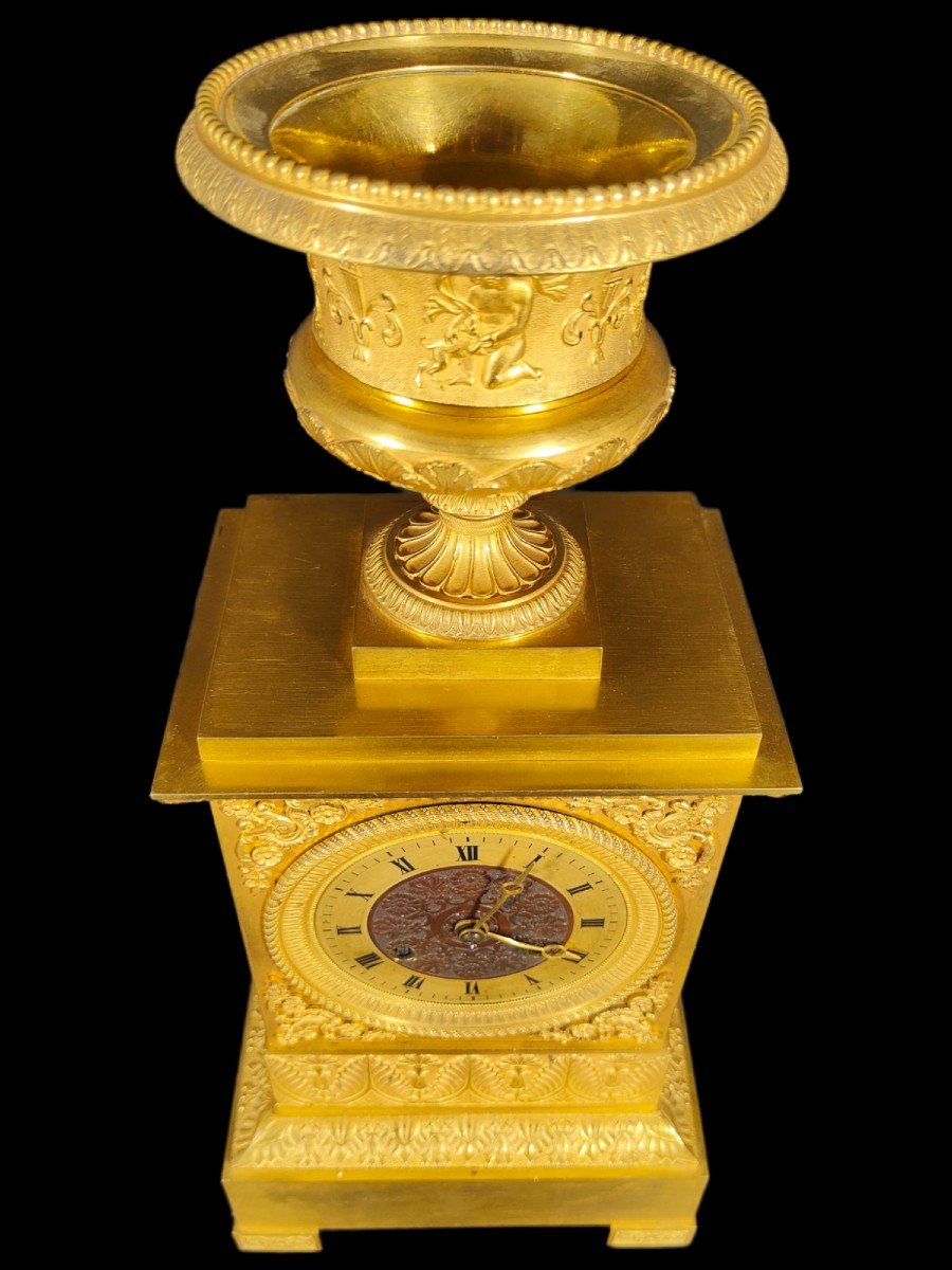 Une Horloge  pendule Empire Française De Belle Qualité Par l'éminent Fabricant Ledieur-photo-3