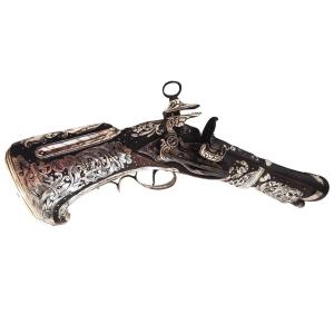 Extremely Rare South American Blunderbuss Miquelet-lock Belt Pistol