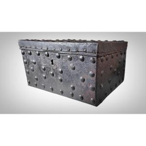 Wrought Iron Box With Secret 18th Century