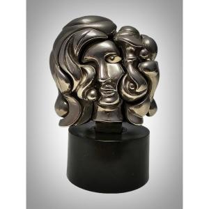 Miguel Berrocal Mini-sculpture Puzzle "portrait Of Michelle", 1960s