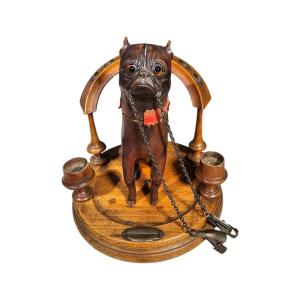  19th Century Dog-shaped Pipe Holder