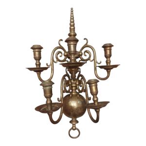 Ensemble De 3 Appliques Hollandaises En Bronze Du XIXe Siècle