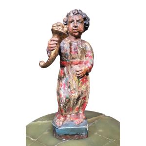 19th Century Italian Sculpture – Boy With A Cornucopia