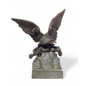 Aigle Mexicain En Bronze — XIXe Siècle