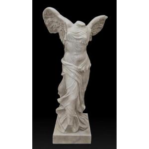 Grande sculpture en marbre sculptée à la main de la Victoire de Samothrace, 173 cm NIKE