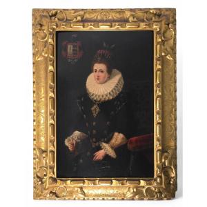 Portrait Of Isabella Clara Eugenia Of Austria (17th Century) — Oil On Panel
